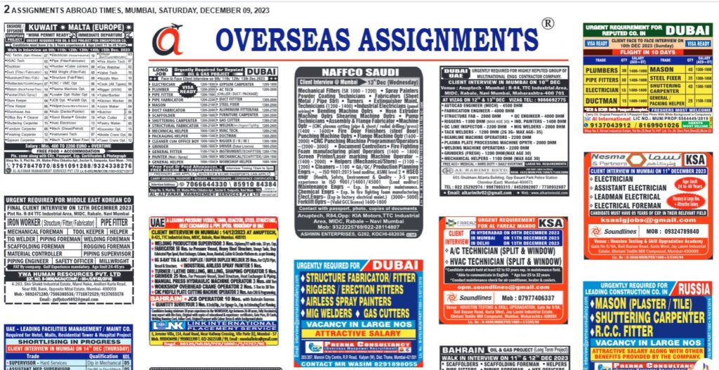 assignment abroad times 06th November 2024