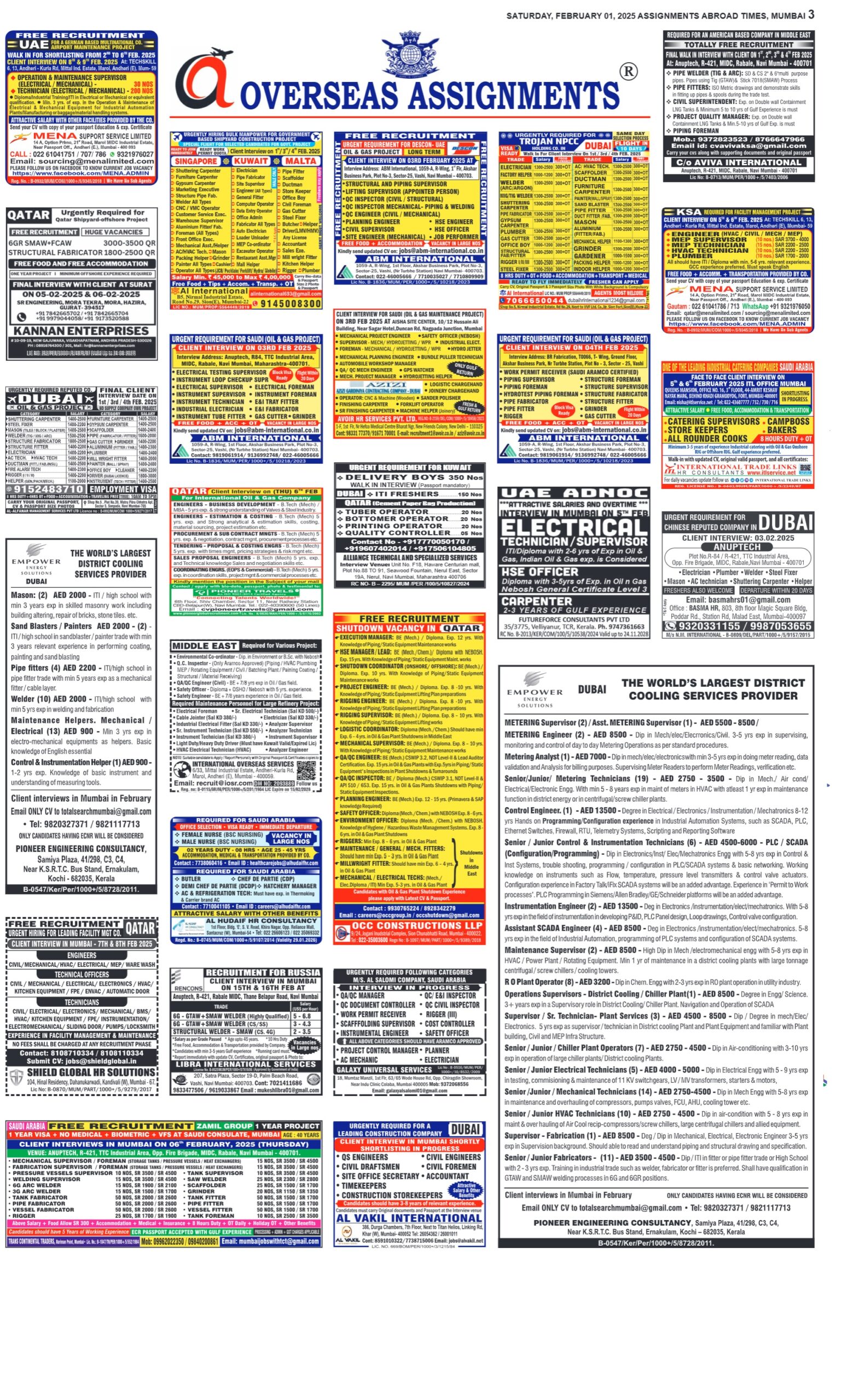 assignment abroad times 01st Feb 2025