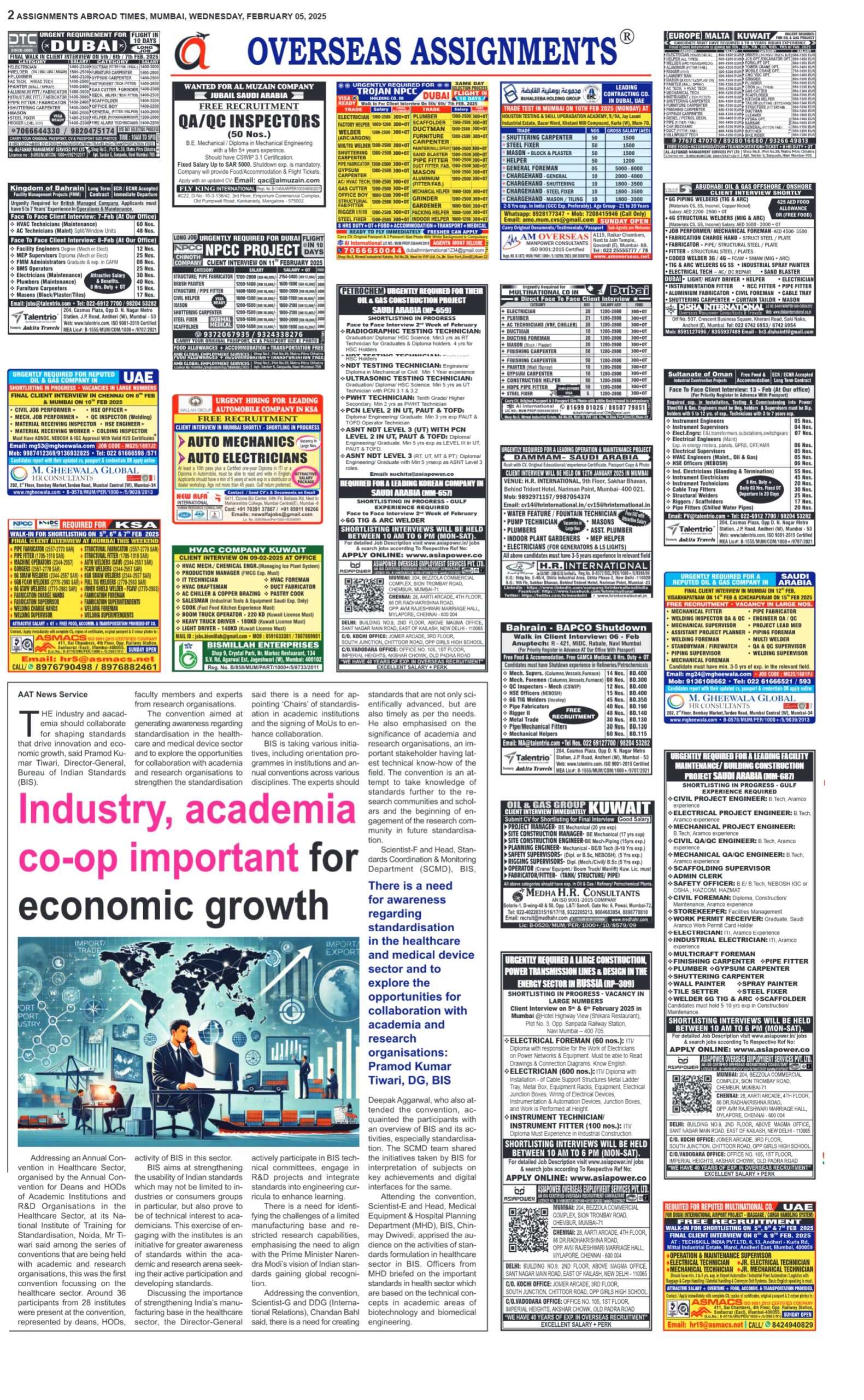 assignment abroad times 05th Feb 2025