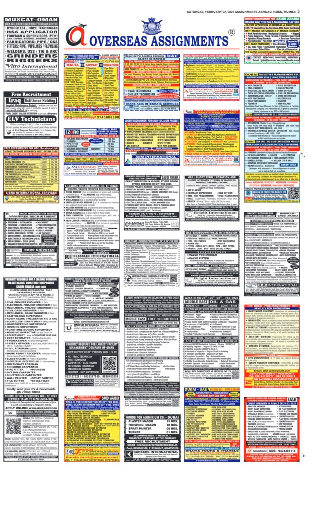 assignment abroad times 22nd Feb 2025