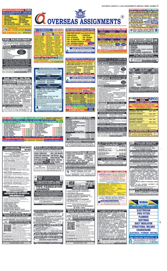 assignment abroad times 01st March 2025