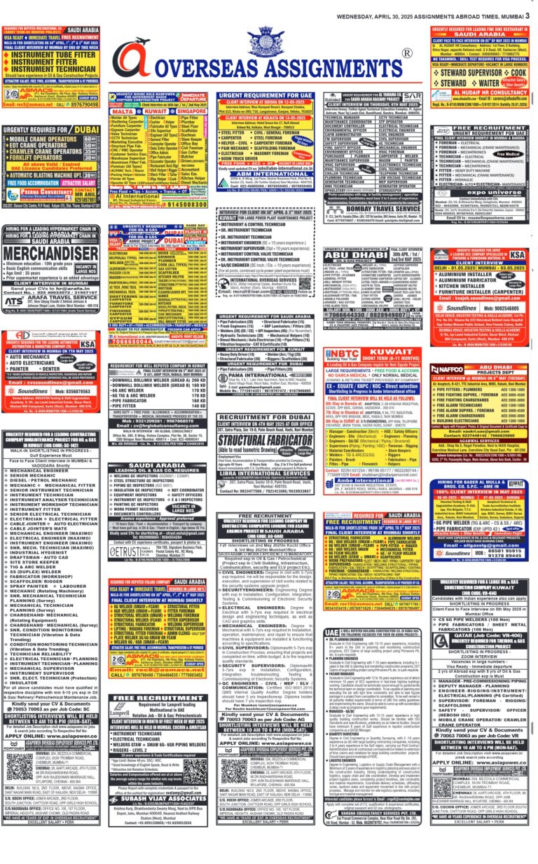 assignment abroad times 30th April 2025