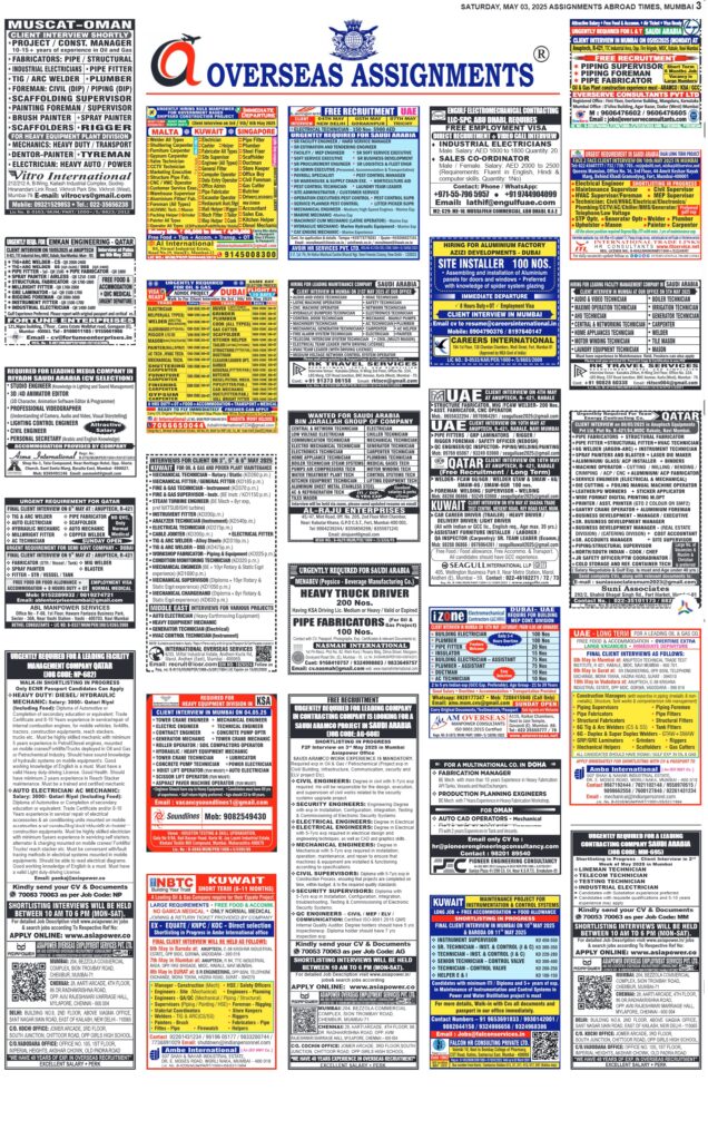 assignment abroad times 03th May 2025