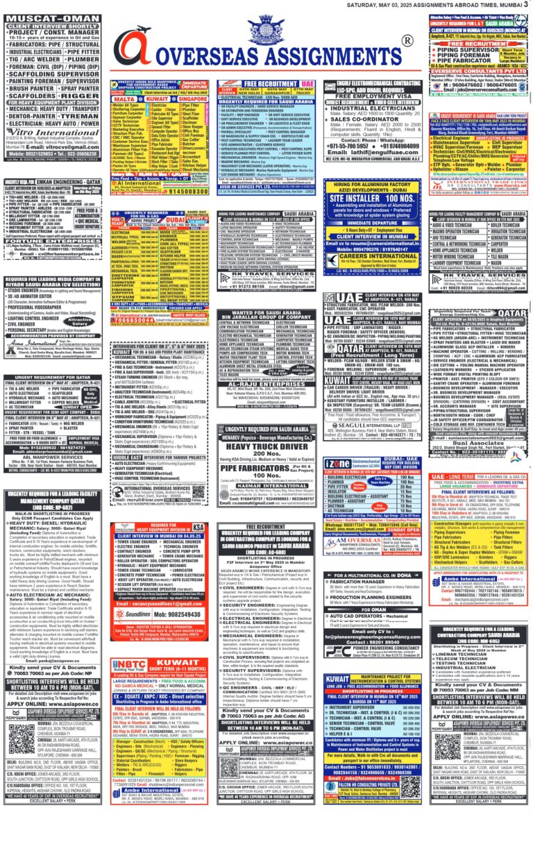 assignment abroad times 03th May 2025