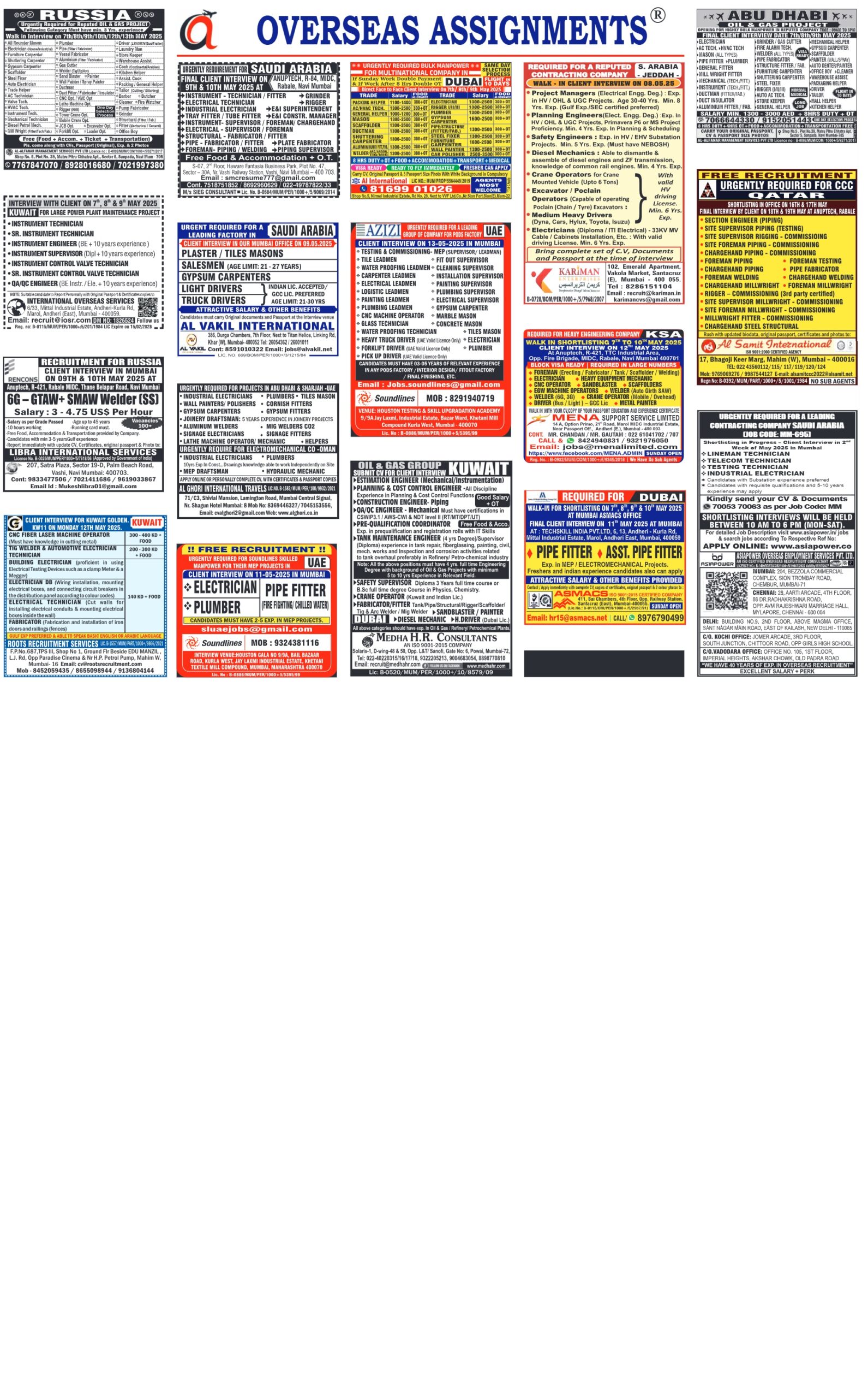 assignment abroad times 07th May 2025