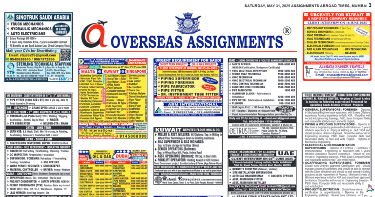 assignment abroad times 28th June 2025