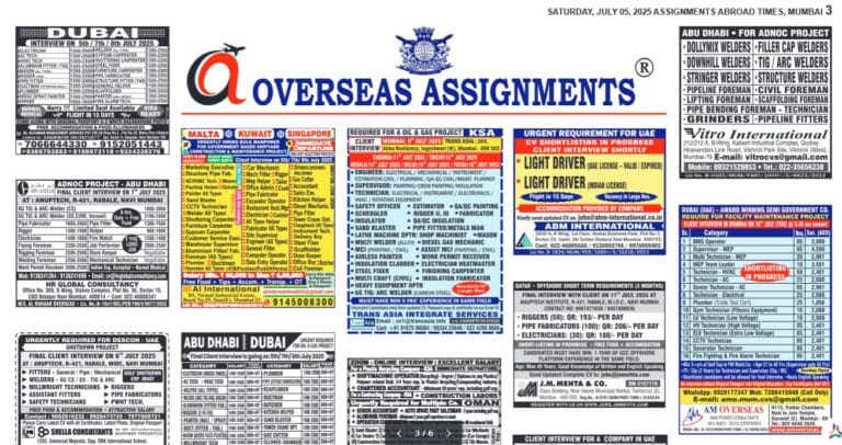 assignment abroad times 05th July 2025