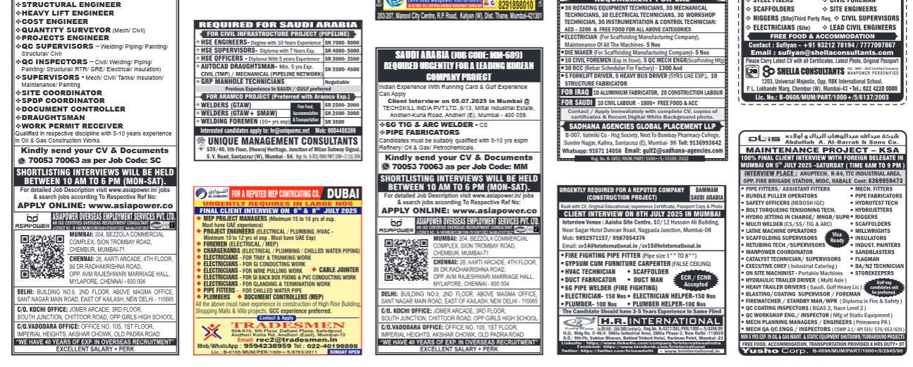 assignment abroad times 19th July 2025