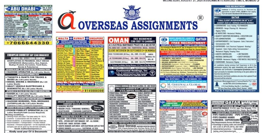 assignment abroad times 30th August 2025