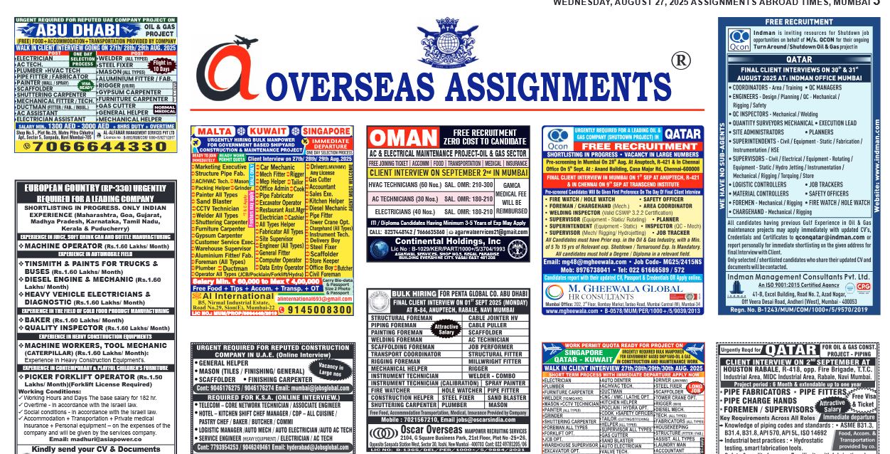 assignment abroad times 06th Sept 202