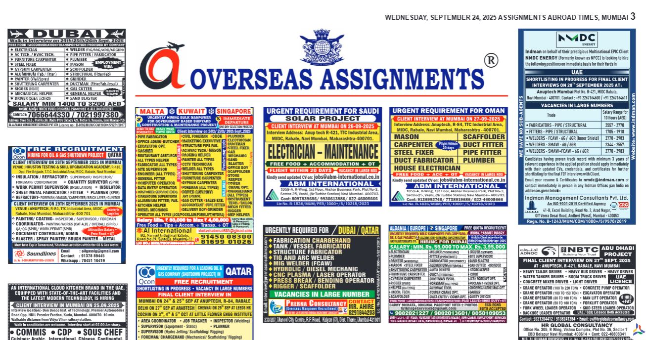 assignment abroad times 22nd Oct 2025
